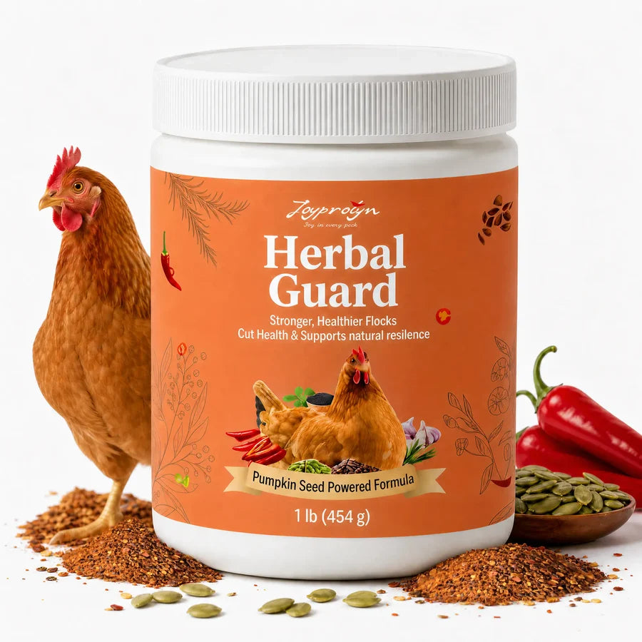 Joyprotyn Herbal Guard – Desparasitante natural para pollos y suplemento para aves de corral