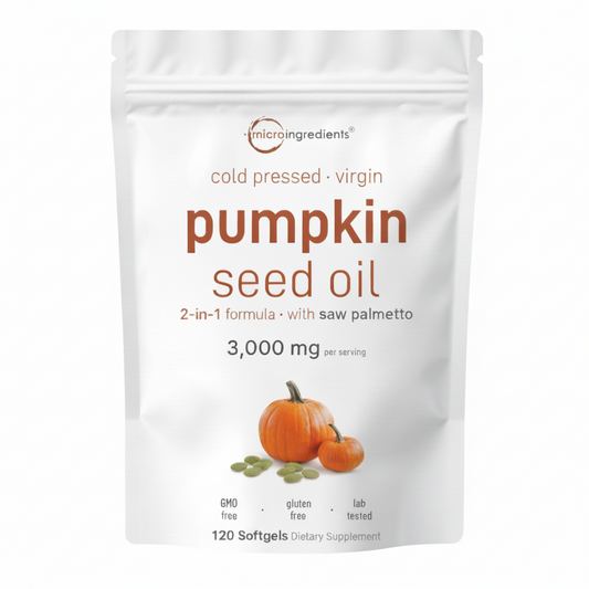 Aceite puro de semilla de calabaza ¡Transforma tu cabello naturalmente! 120 capsulas